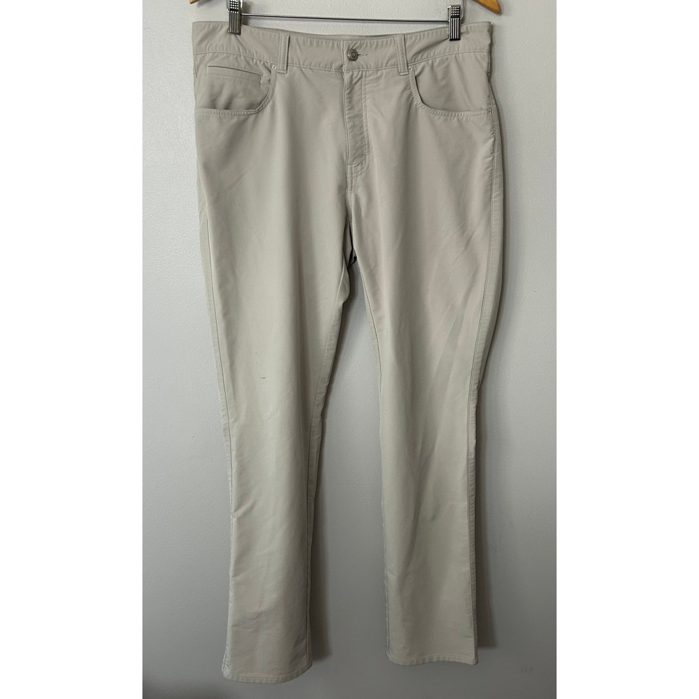 Peter Millar Pants Mens 36 Tan Khaki‎ Crown Crafted Performance 5-Pocket Stretch